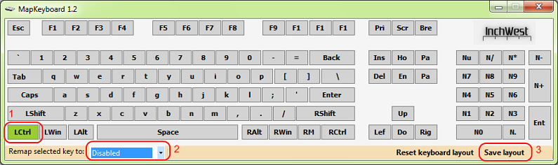 Переназначение клавиш в MapKeyboard